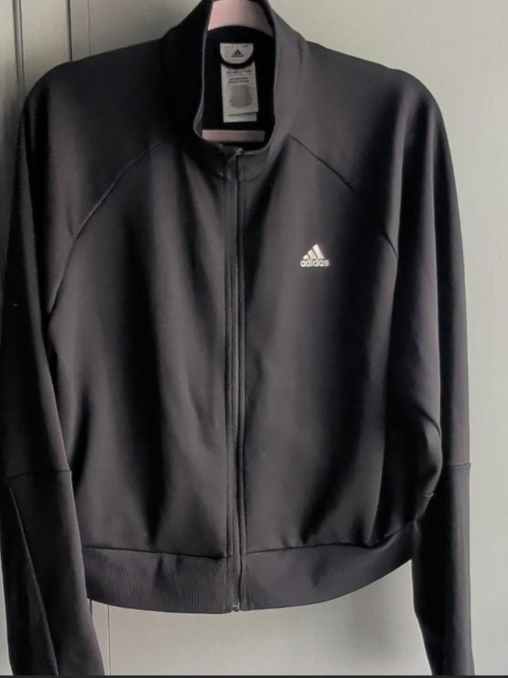 adidas Black Women's Zip-Up Bomber Jacket